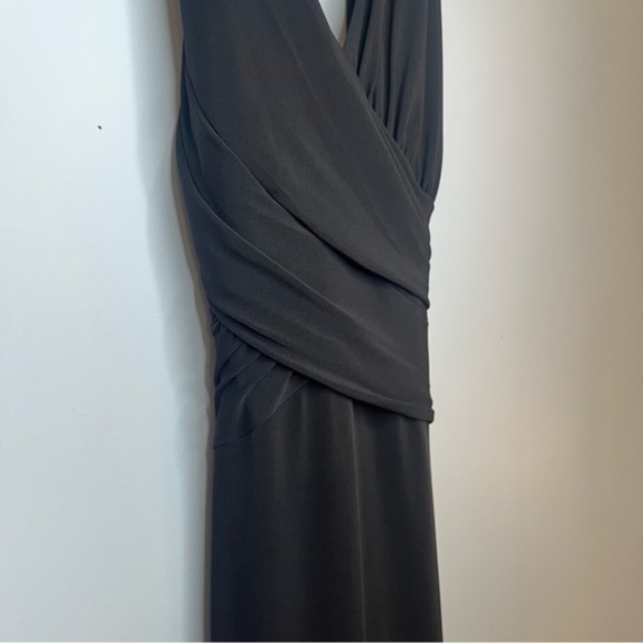 Vera Wang Sleeveless Matte Black Jersey Knit Timeless Classic Maxi Dress Size 4 - Picture 7 of 16